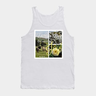 Let Your Life Be a Dance of Joy - Inspirational Quote with Ponies and Flowers Tank Top